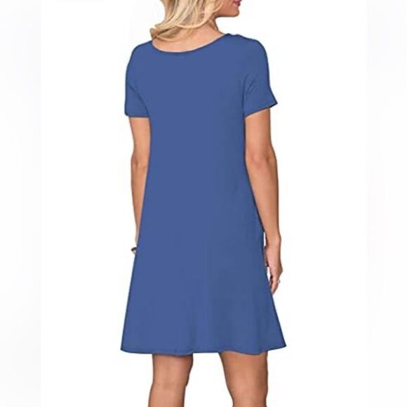 🌸HP🌸WNEEDU Short Sleeve Dress in Beja Blue! - Picture 2 of 4